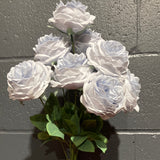 Light Blue puffy Roses Artificial Flower