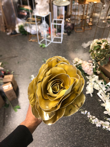 Gold Artificial Flower rose Large