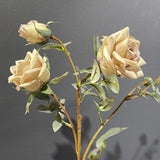 2 head vintage Dusty purple Pointy Rose Spray