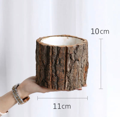 Tree bark trunk box 4”