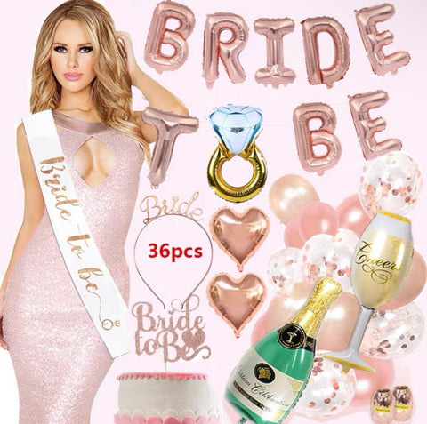 Bride to be balloon set Pink