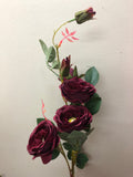 Artificial Rose Spray Bunch (Burgundy)