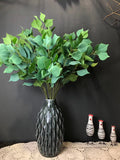 Artificial long stem green Bodhi leaf greenery - Richview Glass Wedding Supplies