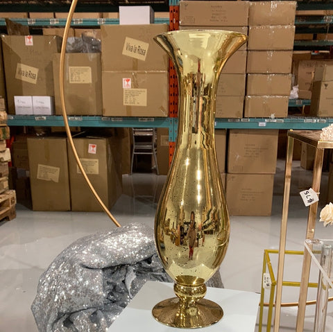 New Mercury Gold Bud vase 15”Hx5" wedding centerpiece
