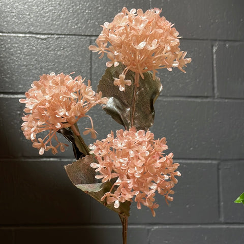 Snow ball viburnum metallic pink flower Artificial Filler Flower
