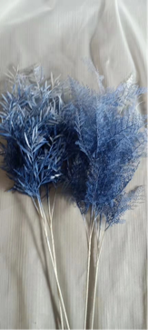 Royal blue big Fern single stem filler