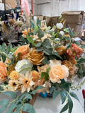 fall Artificial Flower Rose Hydrangea Arrangement Champagne #2
