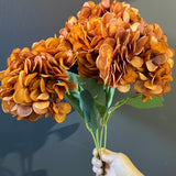 Vintage Caramel Hydrangea Bunch new