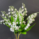 5x of the valley white wedding greenery filler for corsage