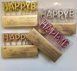 Happy Birthday Candles gold party decor