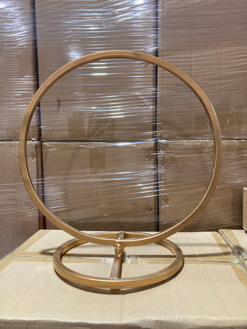 Metal Modern Gold Stand 16” Diameter Hoop Ring