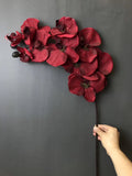 Burgundy PHALAENOPSIS ORCHID ARTIFICIAL FLOWER