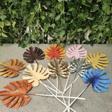 Purple Fan plastic LEAF ARTIFICIAL GREENERY