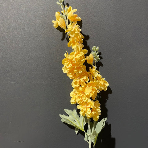 Artificial Silk flower Delphinium (Yellow)light orange