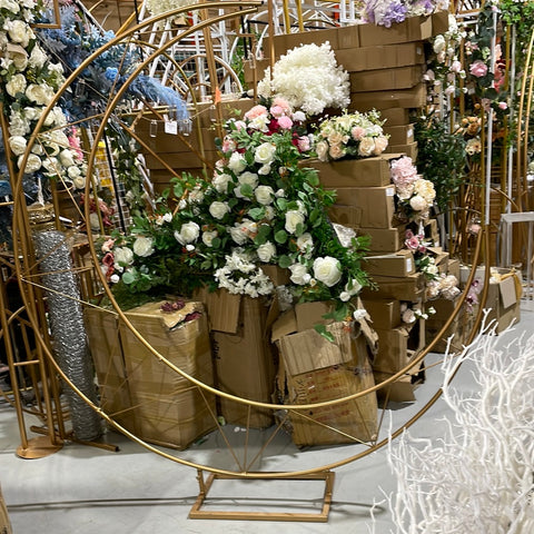 Gold Moon Metal Backdrop (no flowers) Stand 1.74 meter