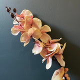 Dusty Pink with pink center Phalaenopsis Orchid Artificial Flower (White) Silk wedding flower