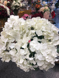 Artificial Flower Ivory/Cream Hydrangea Bunch 6 head silk - Richview Glass Wedding Supplies