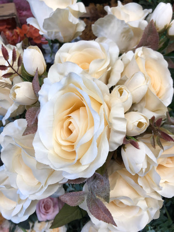New fall color cream Roses Artificial Flower R183
