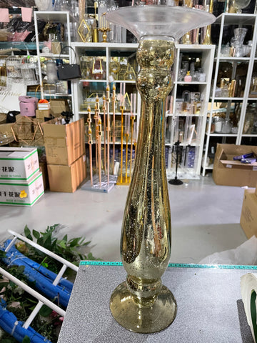 New Gold Bud vase 18” wedding centerpiece