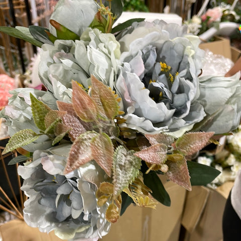 FAUx PEONIES PEONY BUNCH (Dusty blue mix)