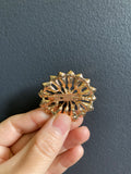 Gold Diamond Rhinestone Brooch 1.5”-2” (m)