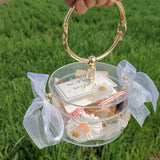 Round Acrylic box centerpiece bridesmaids gift