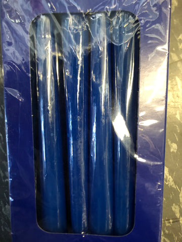 Pack of 12 dark blue taper Candles wedding decor 10” long