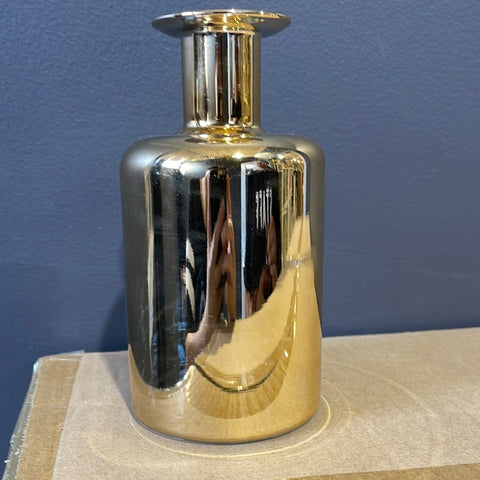 Gold Lampwork Small Bud vase 6”H wedding centerpiece XDG407