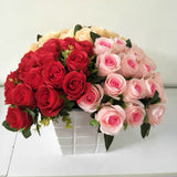 Small CHEAPER 18 HEAD ROSE BUNCH (Pink)