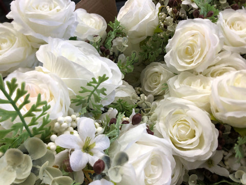 White ROSE BUNCH With filler