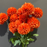 Burnt orange Pom Artificial Filler Flower