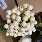 New white BERRY pick ARTIFICIAL FLOWER