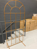 Gold French Door Backdrop Stand Round 6 feet/1.8 Meter tall