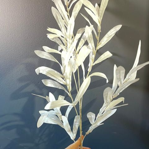 White Artificial flower Olive leaf only