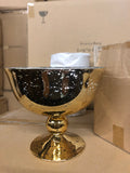 Gold Mercury Glass Bowl Vase 7"x6"H