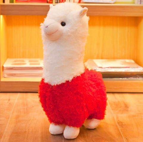 15" llama plush toy with red pants