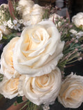 Champagne ROSE BUNCH With fillers - Richview Glass Wedding Supplies