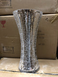 Crackled Silver New Small Bud vase 11.9"Hx5.7" - Viva La Rosa