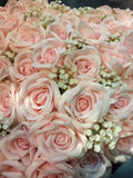 7 head Pink Sweet Rose artificial flower