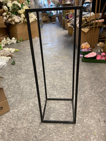 Modern Rectangular Stand Metal black Geometric Vases 24"