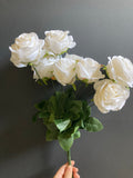 White Artificial Diamond Rose Bunch 10 head