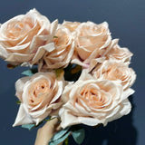 Artificial Flower Rose Bunch 9 head Dusty pink