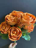 Orange Rose Bunch 9 head GEM