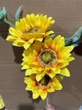 Single Spray Sunflower 🌻 bright Yellow WEDDING DECOR SUN FLOWER