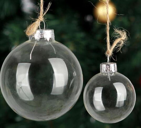 Hanging Glass 3" Round Christmas Ball for ornament diy