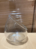 Slant cut 6"HX4"D vase HM