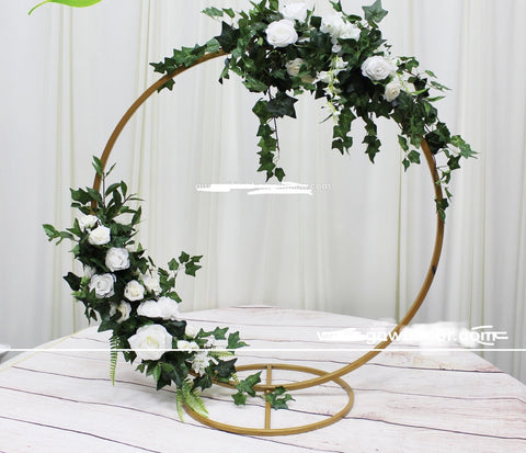 Metal Modern Gold Stand 30” Diameter Hoop Ring