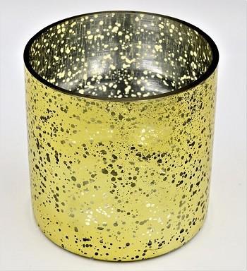 NEW!! Gold Wedding Centrepiece (6") Mercury Cylinder Glass Vase