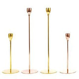 Set of 4 New Metal CANDLEHOLDER Gold Candle holder