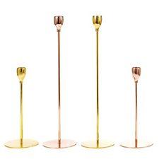 New Metal CANDLEHOLDER set Of 4 Silver for tapered candles